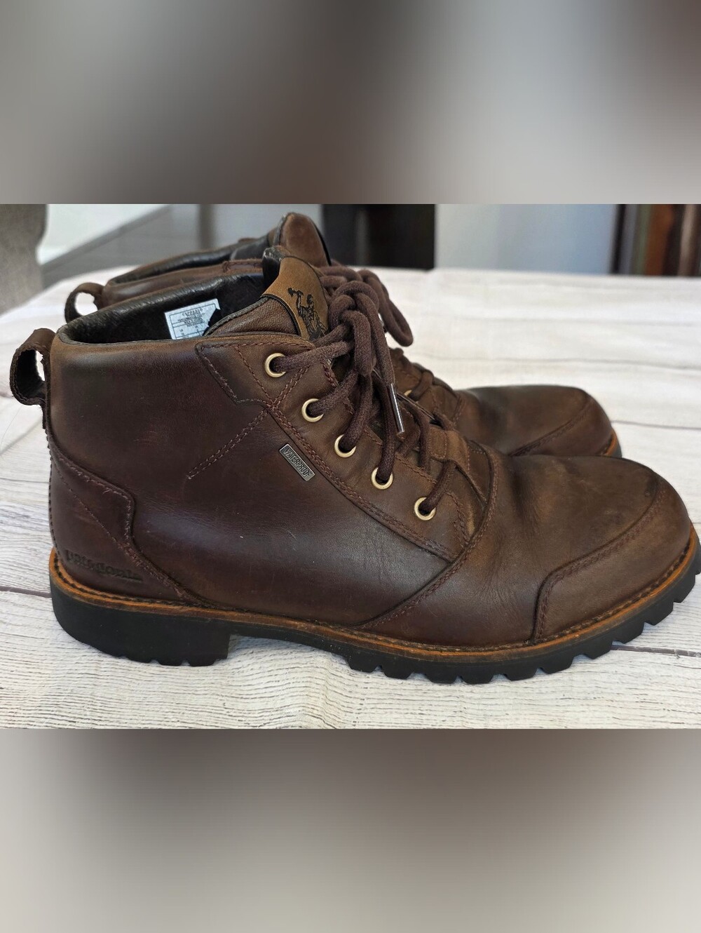 Rare Patagonia Men's Size 10 Tin Shed Vibram Waterproof Leather Boots Espresso